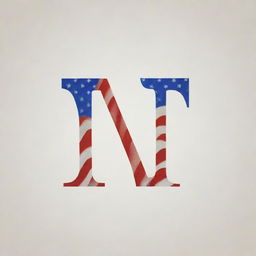 Easily readable initials 'D.W.' decorated in a patriotic fashion incorporating the American flag, created with a clear, bold font.