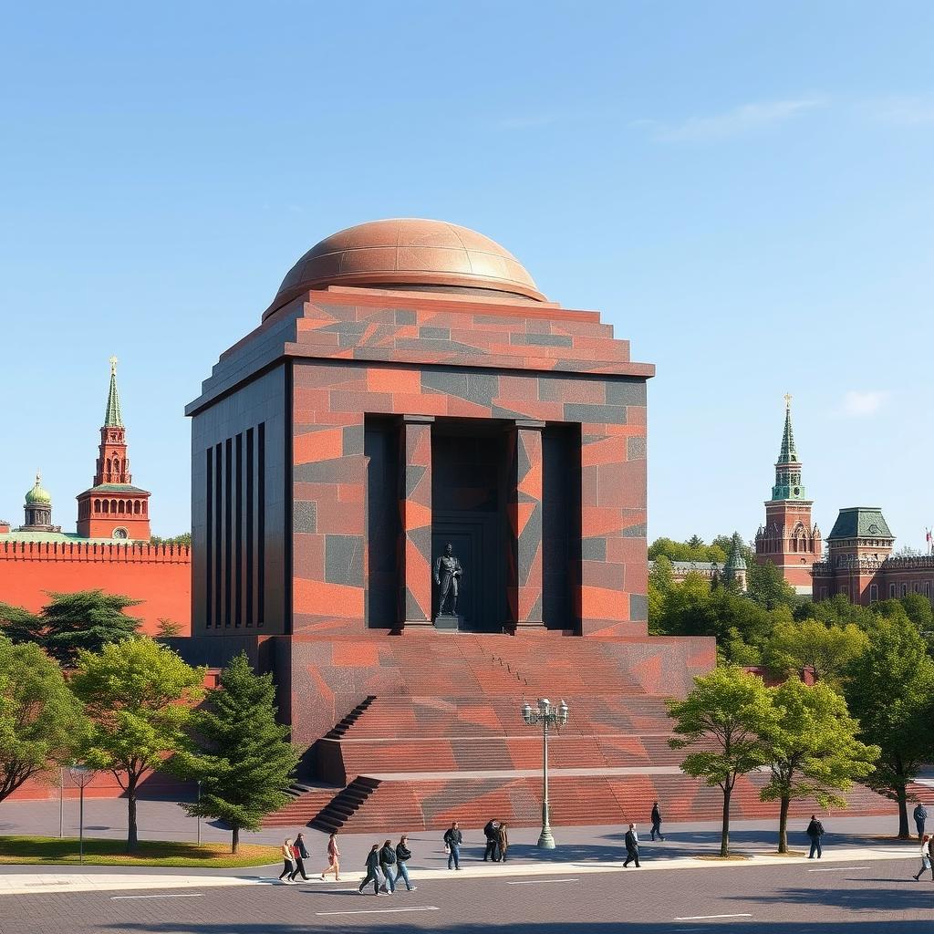 A realistic and accurate depiction of Lenin's Mausoleum in Moscow