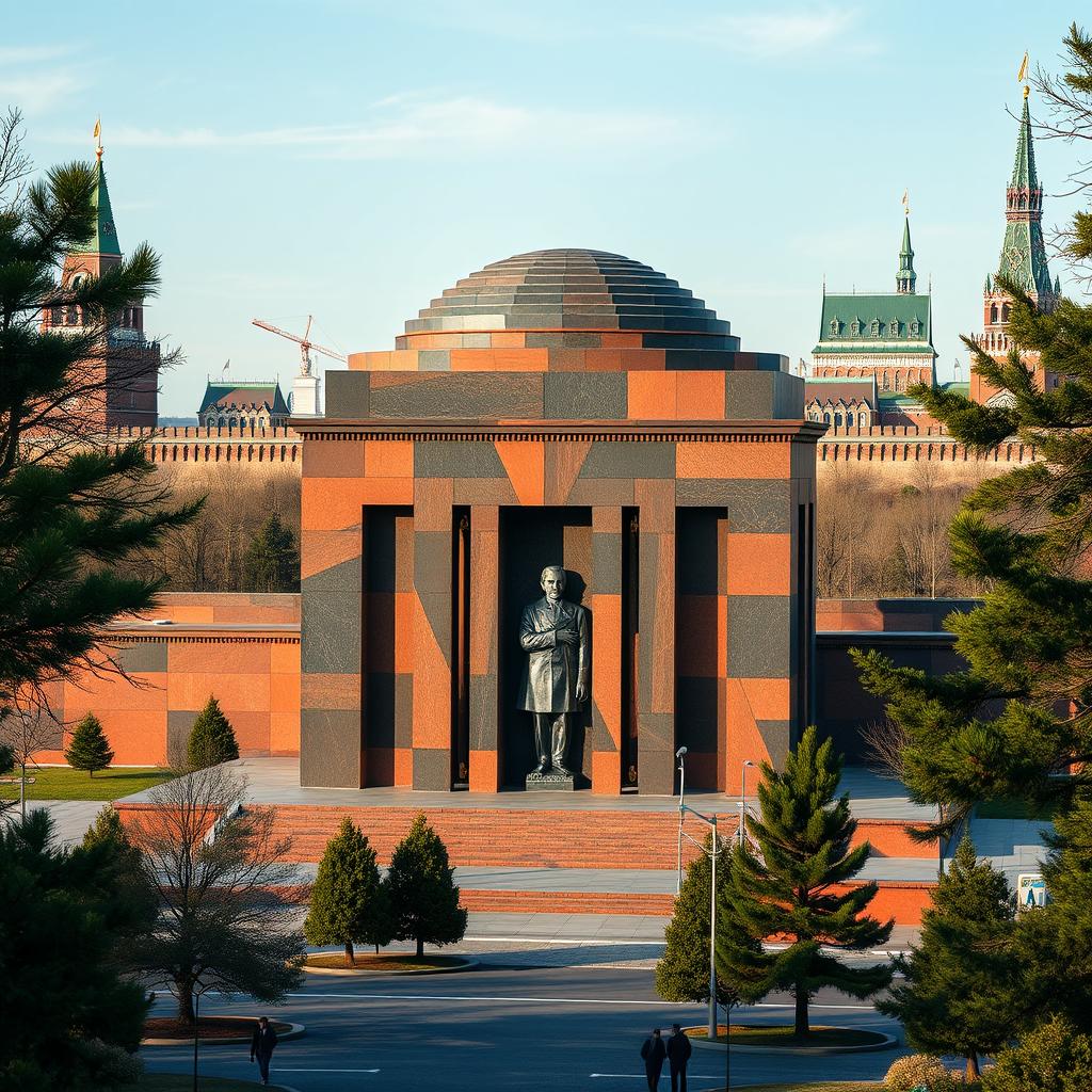 A realistic and accurate depiction of Lenin's Mausoleum in Moscow