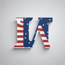 Clear and easily readable initials 'D' and 'W' designed expertly with patriotic elements of the American flag. The typography is bold and welcoming.