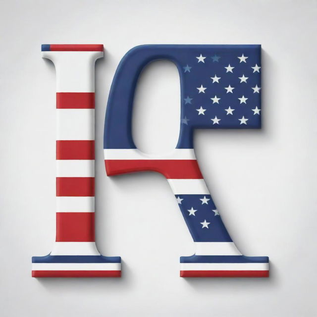 Clear and easily readable initials 'D' and 'W' designed expertly with patriotic elements of the American flag. The typography is bold and welcoming.