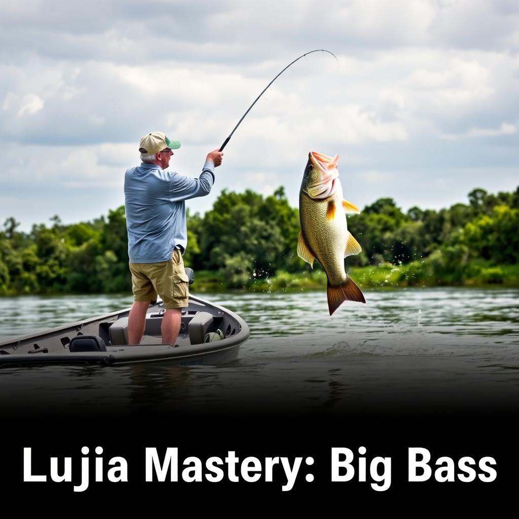 A man in a gray fishing jersey stands on a boat, casting his fishing rod with expert precision into the water