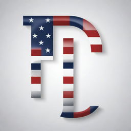 Clear and easily readable initials 'D' and 'W' designed expertly with patriotic elements of the American flag. The typography is bold and welcoming.