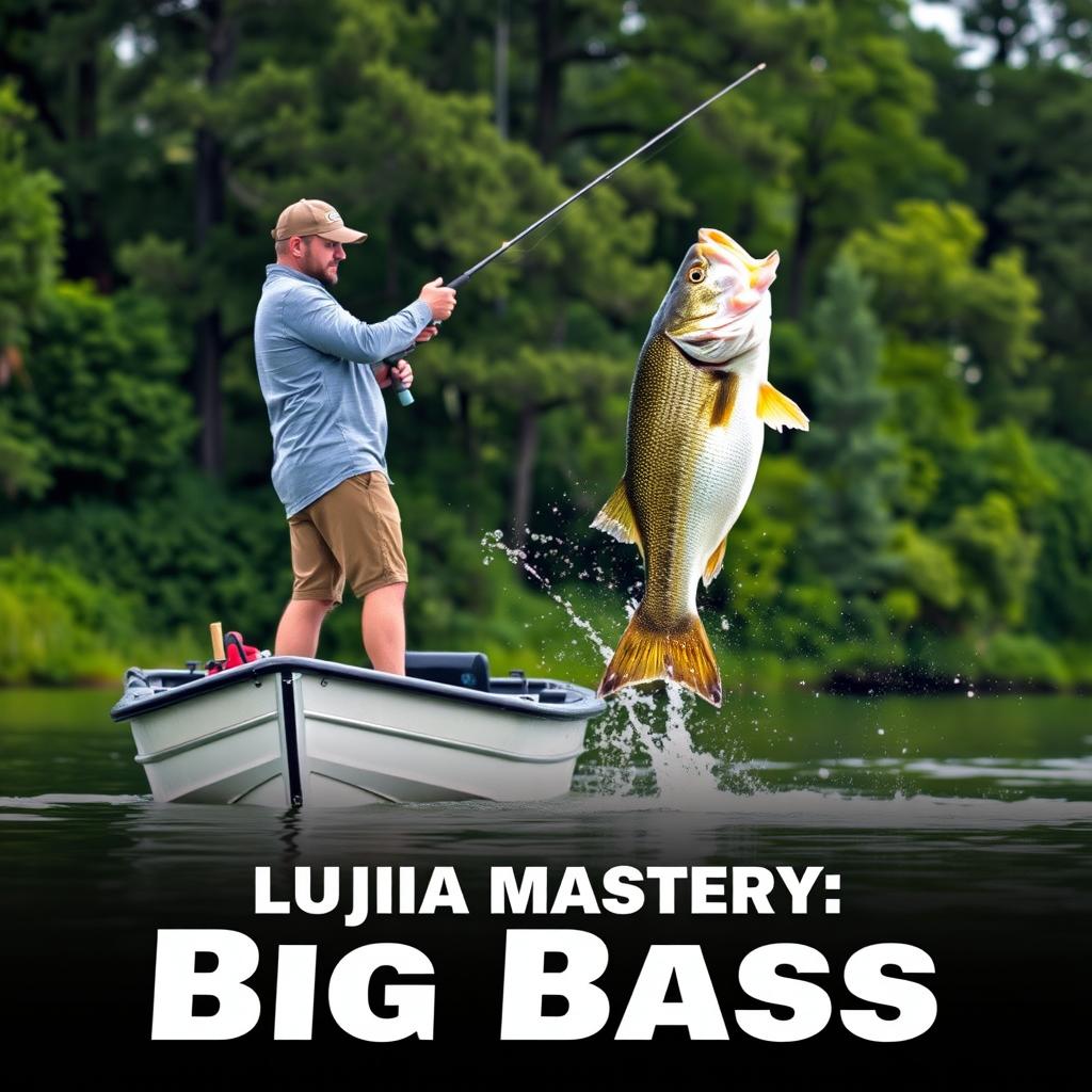 A man in a gray fishing jersey stands confidently on a boat, skillfully casting his fishing rod into the water