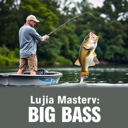 A man in a gray fishing jersey stands confidently on a boat, skillfully casting his fishing rod into the water with precision