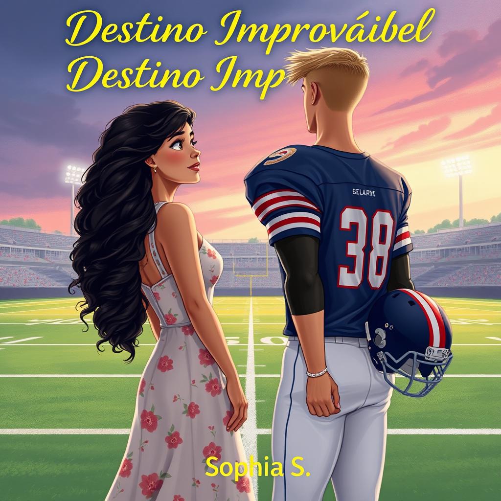 A detailed and realistic illustration (not in 3D) for a book cover titled "Destino Improvável"