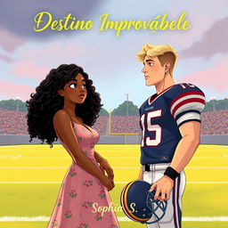 A detailed and realistic illustration (not in 3D) for a book cover titled "Destino Improvável"