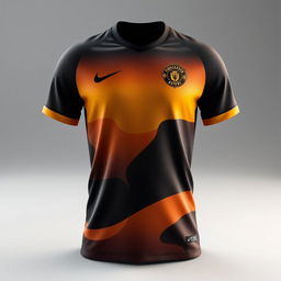 A black and gold soccer jersey inspired by the sunset, designed by Nike