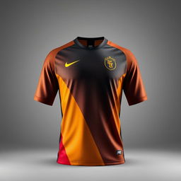 A Nike soccer jersey in black and gold, embodying the hues of a sunset