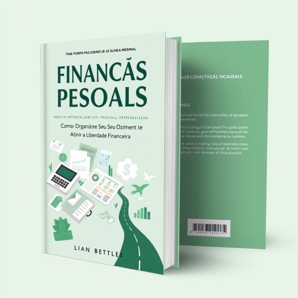 Design a book cover for the title 'Finanças Pessoais: Como Organizar Seu Orçamento e Atingir a Liberdade Financeira'