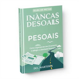 Design a book cover for the title 'Finanças Pessoais: Como Organizar Seu Orçamento e Atingir a Liberdade Financeira'