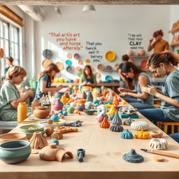 A vibrant and creative clay workshop designed specifically for social media photography