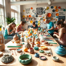 A vibrant and creative clay workshop designed specifically for social media photography