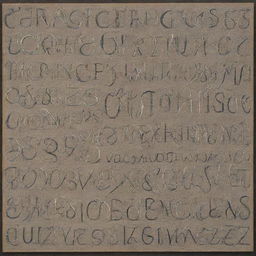 Create a visually appealing mosaic composing of gracefully handwritten alphabet letters showcased in a variety of calligraphic styles.
