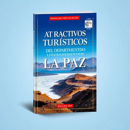 A book cover design for a travel guide titled 'ATRACTIVOS TURÍSTICOS DEL DEPARTAMENTO DE LA PAZ'