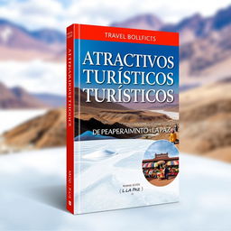 A book cover design for a travel guide titled 'ATRACTIVOS TURÍSTICOS DEL DEPARTAMENTO DE LA PAZ'