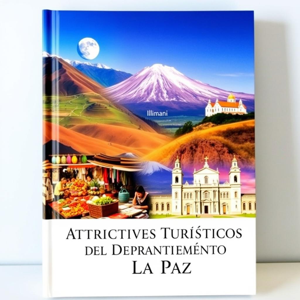 A stunning book cover showcasing the title 'Atractivos Turísticos del Departamento de La Paz'