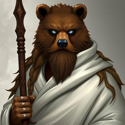 A shifter druid inspired by a bear and Jaygarcia Saturn from One Piece