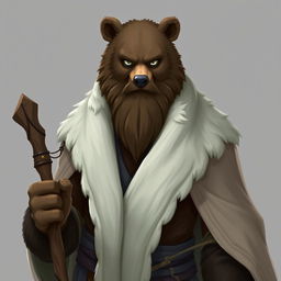 A shifter druid inspired by a bear and Jaygarcia Saturn from One Piece