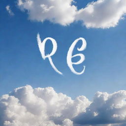 Create an image that represents beautifully handwritten alphabet letters soaring high in the sky, symbolizing freedom and creativity.