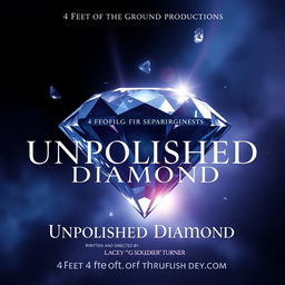 A poignant movie poster for the drama film "Unpolished Diamond", centered around the life journey of a black woman overcoming trauma and obstacles from childhood to adulthood