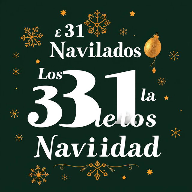 A Christmas-themed book cover design featuring a bold and large title that reads "Los 31 relatos de la Navidad"