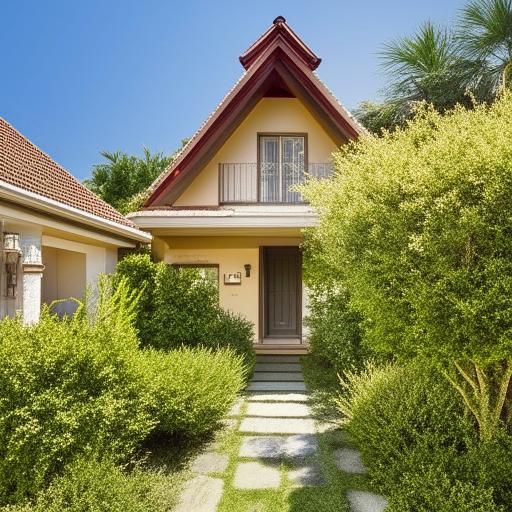 A small, traditional house with brilliant architecture and great ventilation. The house exudes charm and comfort, epitomizing classic design