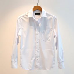 A corporate shirt with a sleek, modern design, featuring crisp lines and a professional cut