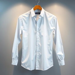 A corporate shirt with a sleek, modern design, featuring crisp lines and a professional cut