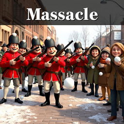 A Pixar-style movie poster set in 18th century Boston