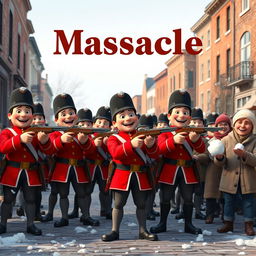 A Pixar-style movie poster set in 18th century Boston