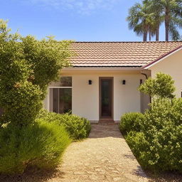 A small, traditional house with brilliant architecture and great ventilation. The house exudes charm and comfort, epitomizing classic design