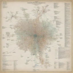 A detailed conceptual map presenting the historical background of taxes, including major influences and key development milestones. The map should feature clearly labelled nodes and pathways for easy understanding.