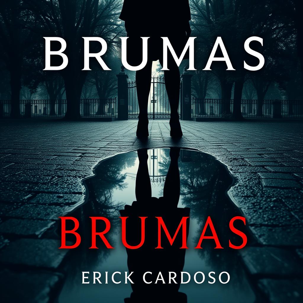 Book cover art for a mystery novel titled 'BRUMAS' by author 'ERICK CARDOSO'