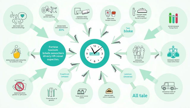 A beautiful professionally designed infographic illustrating the complexities of obesity