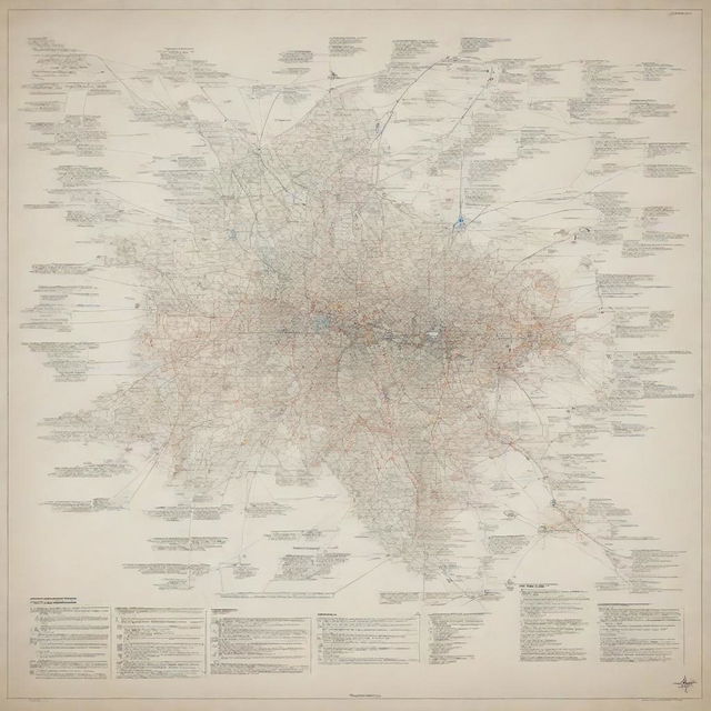 A detailed conceptual map presenting the historical background of taxes, including major influences and key development milestones. The map should feature clearly labelled nodes and pathways for easy understanding.