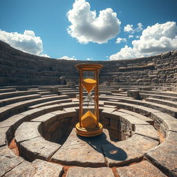 A sprawling labyrinth with high stone walls under the bright light of day