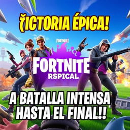 A vibrant and eye-catching YouTube video thumbnail featuring Fortnite Battle Royale