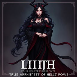 A character poster featuring Lilith, the True Architect of Hell’s Power