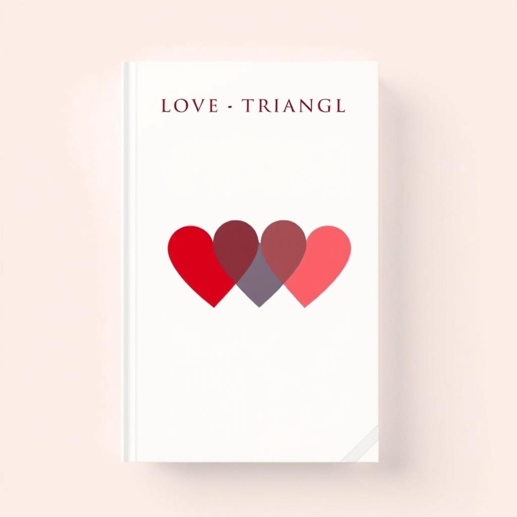 Minimalist book cover depicting a love triangle