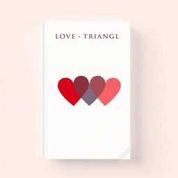 Minimalist book cover depicting a love triangle