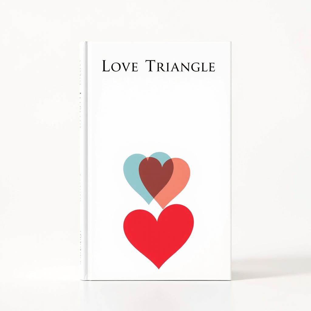 Minimalist book cover depicting a love triangle