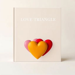 Minimalist book cover depicting a love triangle