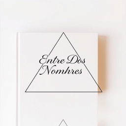 A minimalist book cover featuring an abstract representation of a love triangle