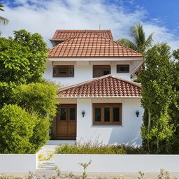 A small, double-story traditional house with excellent ventilation and impressive architecture. The house radiates a nostalgic charm, flawlessly blending functionality and time-honored design