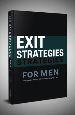 A professional and polished cover design for a book titled "Exit Strategies for Men"