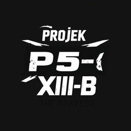 A stylish t-shirt design emphasizing the phrases "Projek P5", "XII-B", and "The Bravest"