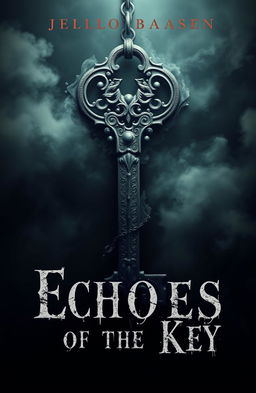 A chilling book cover for a dark horror novel titled 'Echoes of the Key'