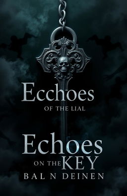 A chilling book cover for a dark horror novel titled 'Echoes of the Key'