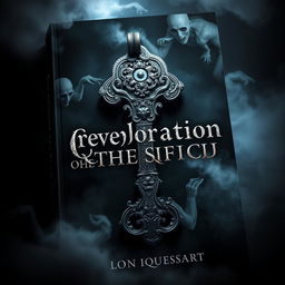 A chilling book cover for a dark horror novel titled 'Reverberations of the Question'